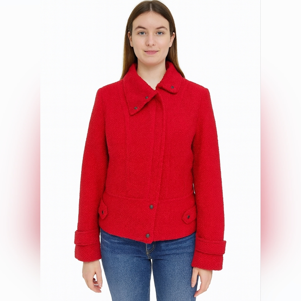 Etcetera Designer Luxury Romantic Bright Red Womens Jacket Size 10